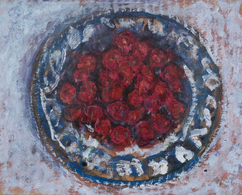 Cherries on a Greek Plate