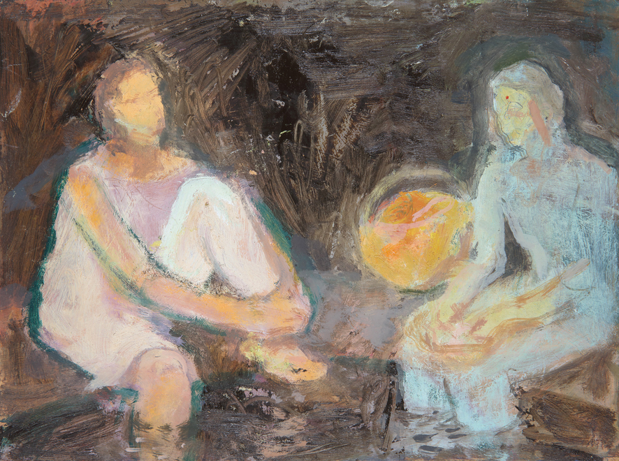 Figures with Legs in Icy Water