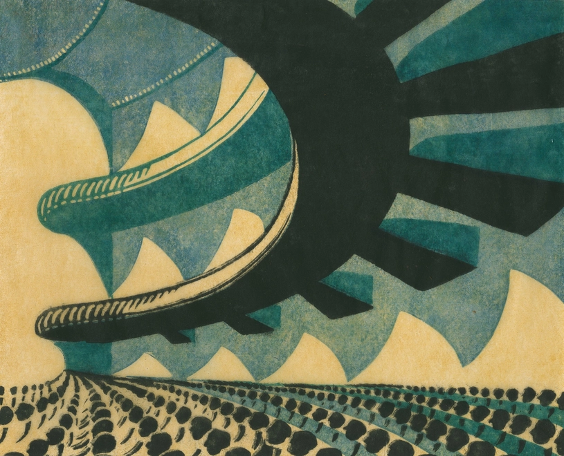 <span class="artist"><strong>Sybil Andrews</strong></span>, <span class="title"><em>Concert Hall</em>, 1929</span>