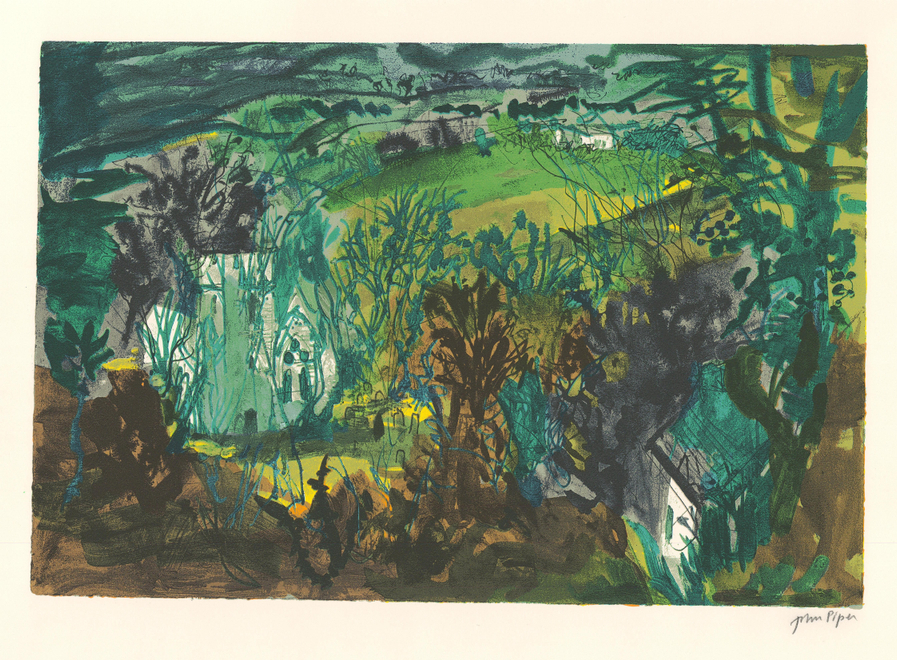 <span class="artist"><strong>John Piper </strong></span>, <span class="title"><em>Clydey, Pembrokeshire </em>, 1984</span>