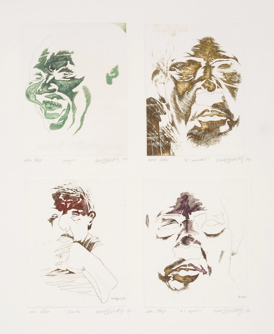 Four images of Charlie Mingus