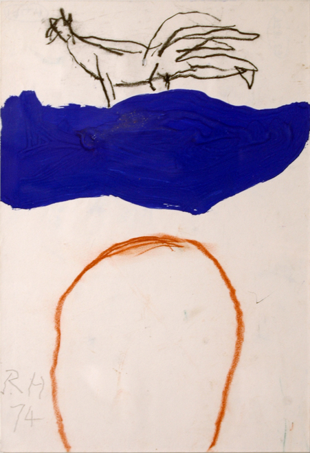 <span class="artist"><strong>Roger Hilton</strong></span>, <span class="title"><em>Untitled </em>, 1974</span>