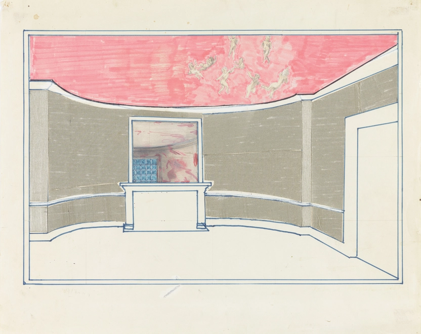 <p><span class="artist"><strong>Patrick Procktor RA</strong></span>, <span class="title"><em>Heaton Hall: Study for Mirror</em>, 1966</span></p>