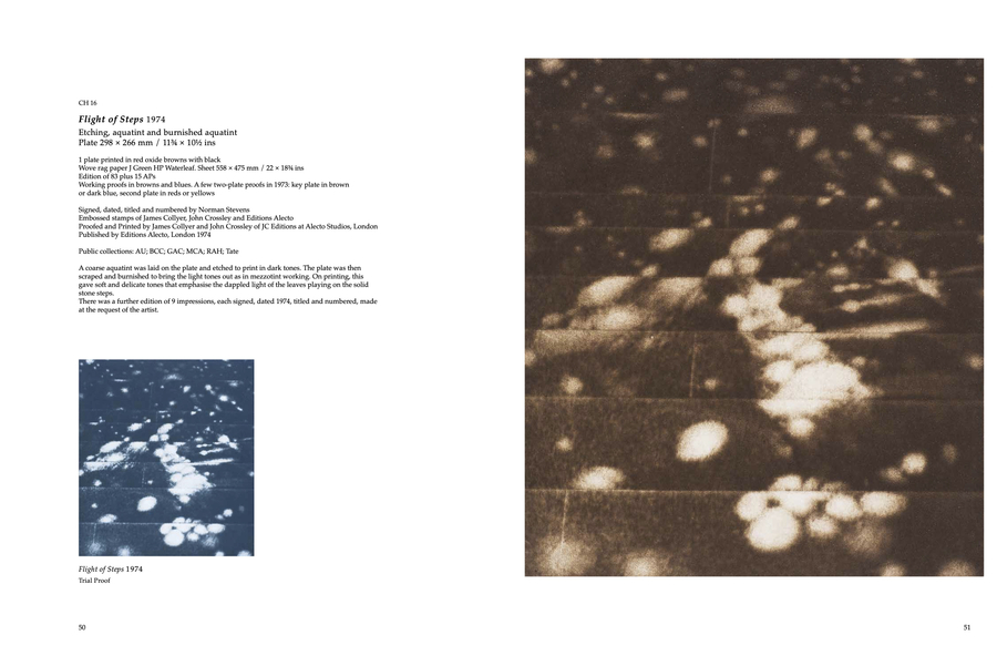 Michael Healey & John Crossley, 'Norman Stevens: The Complete Prints', The Redfern Gallery, 2022, pp. 50-51