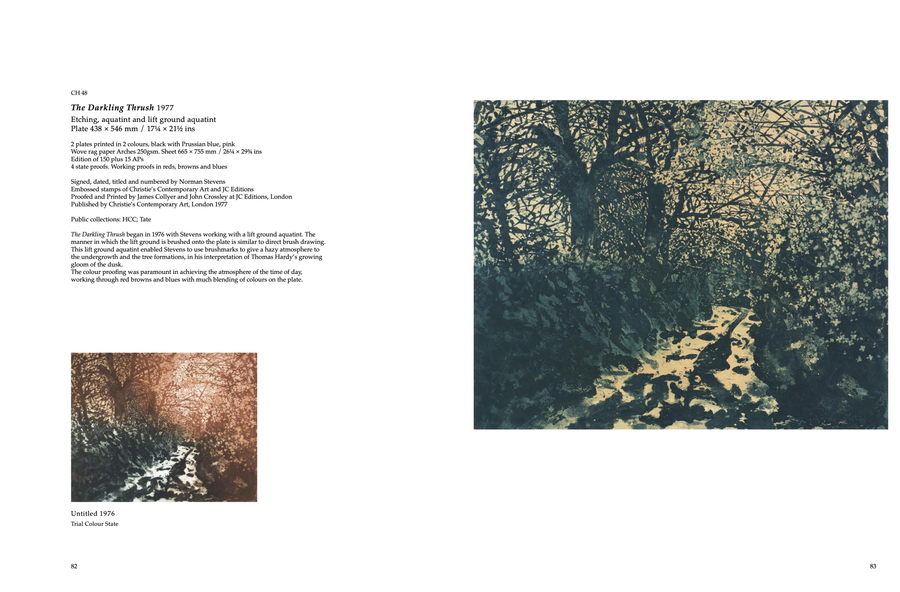 Michael Healey & John Crossley, 'Norman Stevens: The Complete Prints', The Redfern Gallery, 2022, pp. 82-83