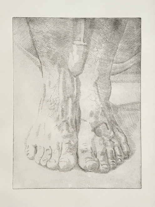 Kevin Kane  Crouching Feet With Underwear