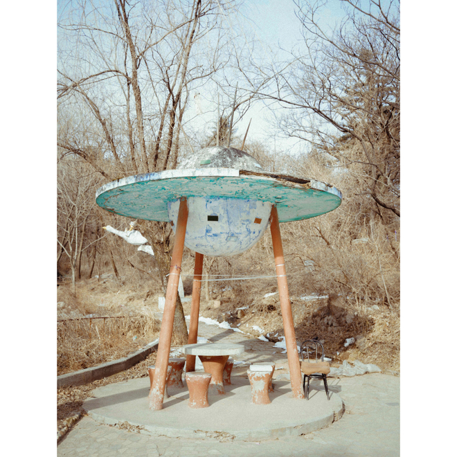 2022年2月，辽宁丹东，山间的亭子  February 2022, Dandong, Liaoning Province A pavilion on the mountain