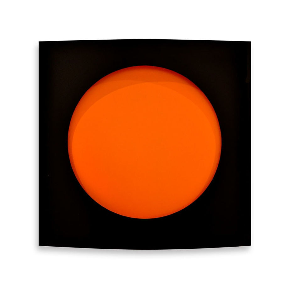 Untitled from Into a Different Dimension series, 2014 Matte enamel on aluminium 190 x 190 cm