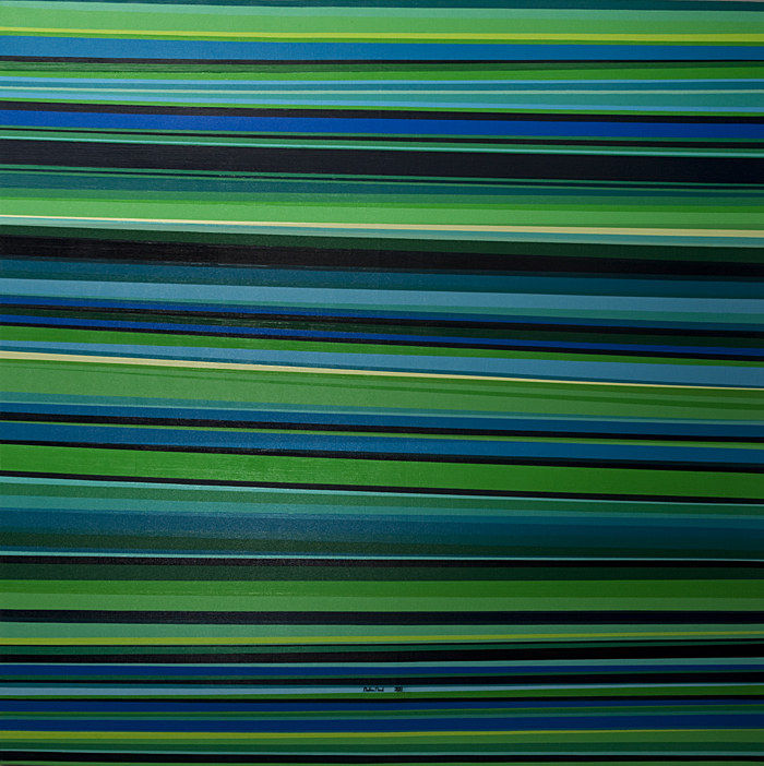 Trial No. 87; Colors from Paradise, 2013 Acrylic on Canvas 200 x 200 cm