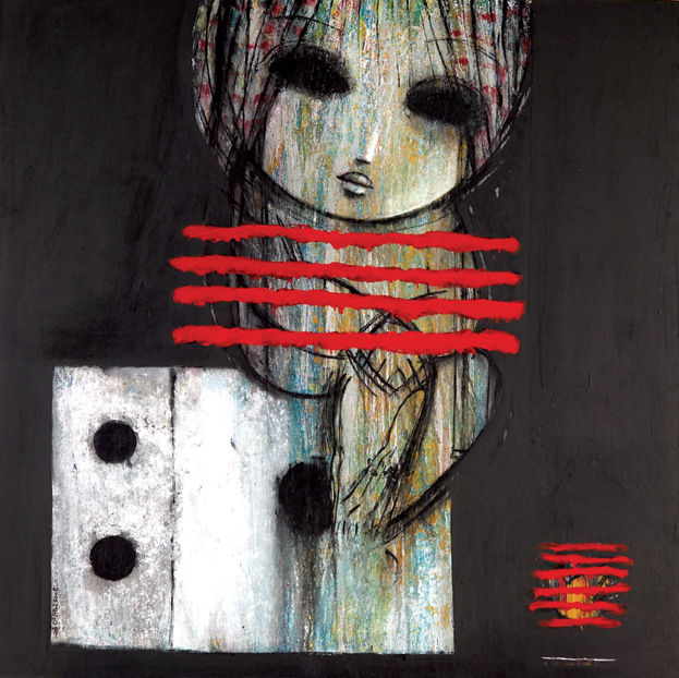 Self Portrait, 2008 Mixed Media on Canvas 190 x 190 cm