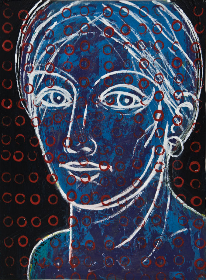 Profile Portrait, 2012 Mixed Media on Paper 80 x 60 cm