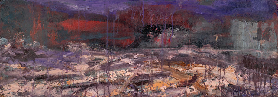 Ephemeral 1, 2024 Acrylic on Cardboard 35 x 100 cm