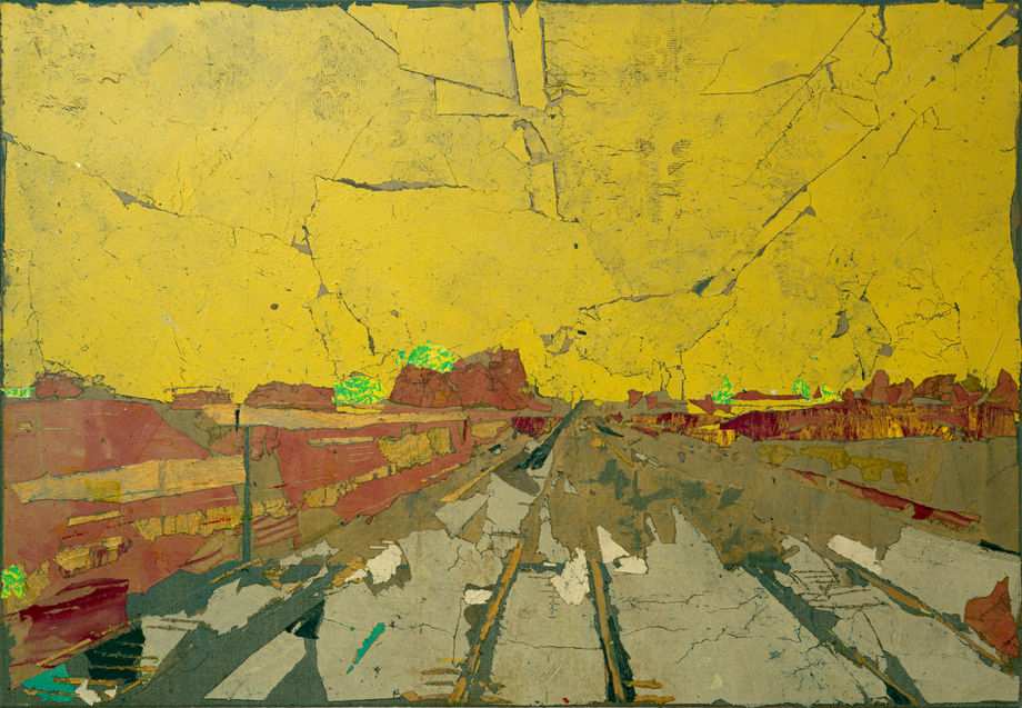 Untitled, 2023 Paper collage on canvas 90 x 130 cm