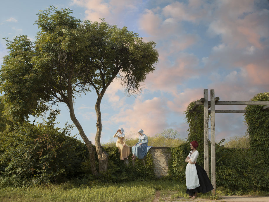 Katerina Belkina The Blessing, 2019 Photography, Digital Painting 140.5 x 187 cm, 55 1/4 x 73 5/8 inch Edition of 3 plus 1 artist's proof Series: Dream Walkers Fairy Tale: Cinderella by Brothers Grimm, artist signature on verso