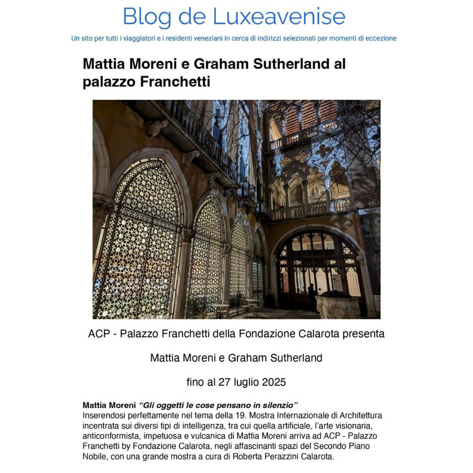 Mattia Moreni and Graham Sutherland at Palazzo Franchetti, ACP - Palazzo Franchetti by Fondazione Calarota hosts Mattia Moreni and Graham...