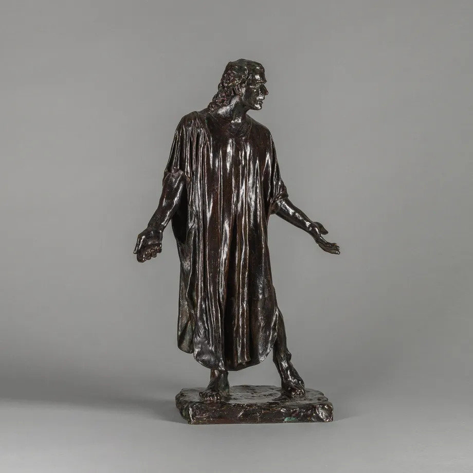Auguste Rodin, Jean de Fiennes, Conceived 1887-1895, cast 1925-35, Signed A. Rodin and inscribed Alexis Rudier Fondeur Paris, Bronze, 18 x 11 x 6 in, 46 x 28 x 16 cm