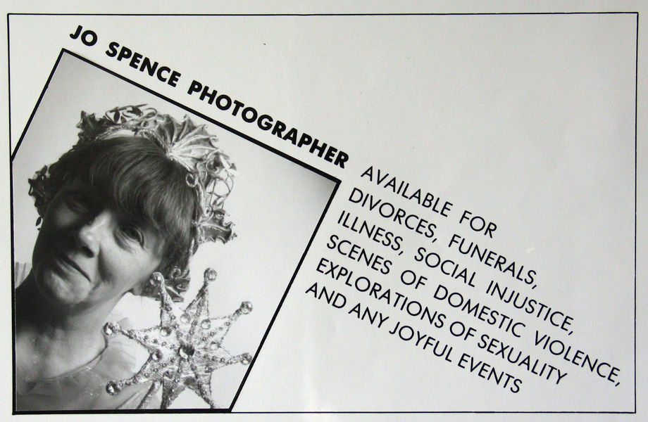 Jo Spence in collaboration with Rosy Martin, ‘Jo calling card’, jpeg, 2007. Digital copy of Jo Spence’s ‘Calling Card’, circa 1984. Jo Spence Memorial Library Archive, Birkbeck.