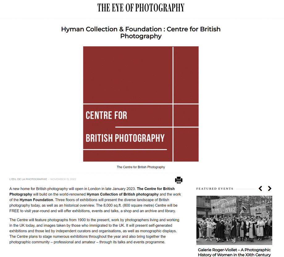 THE EYE OF PHOTOGRAPHY