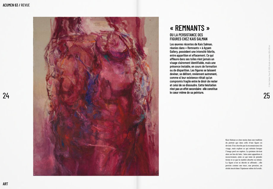 'Remnants' Ou La Persistance des Figures Chez Kais Salman