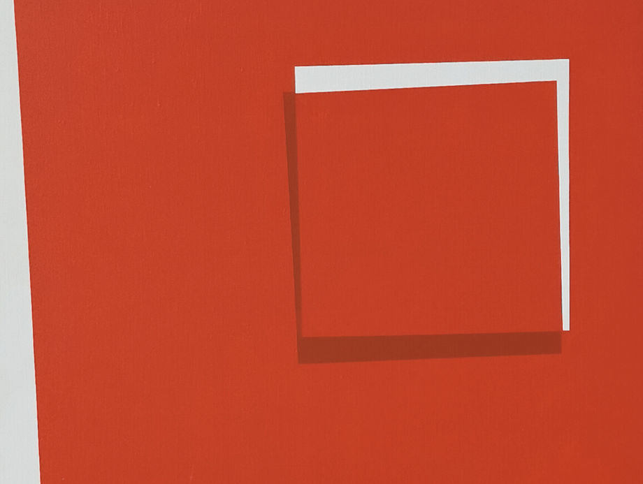 Vera Molnár, Carré rouge (détail), 2022