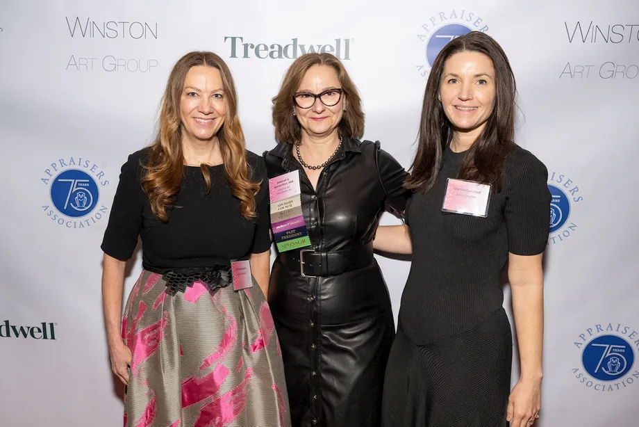 Christine Berry, Deborah Spanierman, and Martha Campbell attend the Appraisers Association’s 18th Annual Award Luncheon honoring Jack Shainman.