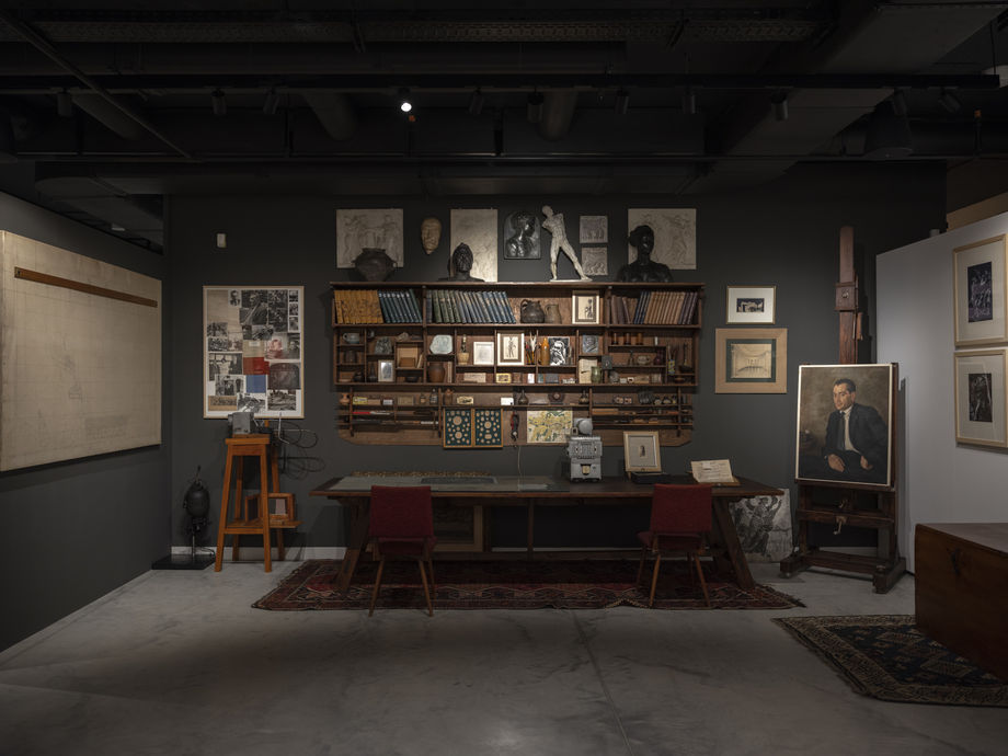 Installation view, Sergo Kobuladze: Studio Reconstruction, Art Foundation Anagi, Tbilisi, 2025. Photo: Giorgi Shengelia.