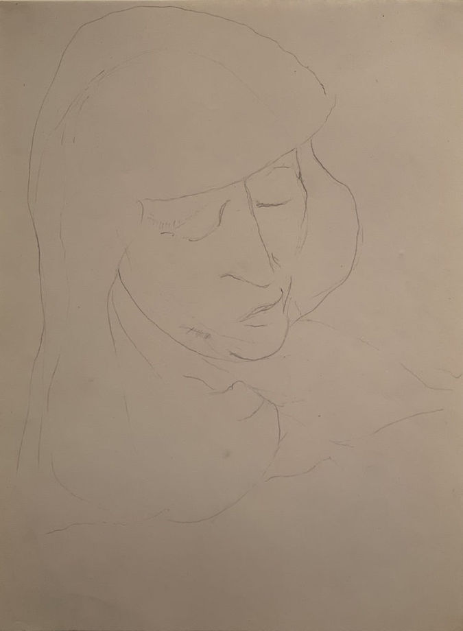 Arshile Gorky, Portrait of Elaine de Kooning, ca. 1943