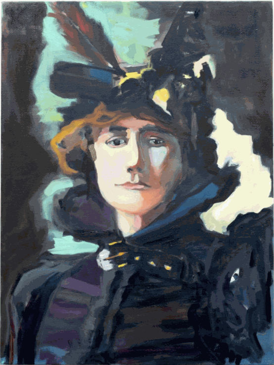 Maureen O'Leary, Maud Gonne, 2017. oil on canvas, 24 x 18 inches.