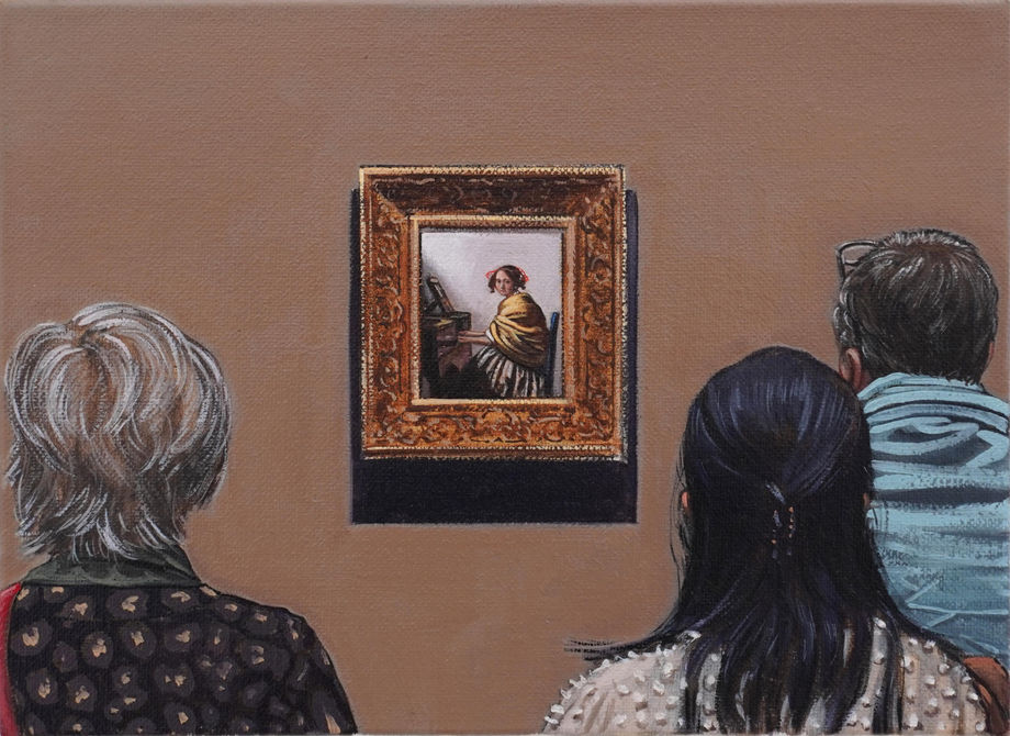 New Britain exhibit features Joe Fig capturing people entranced by Dutch painter Vermeer, By Tracey O’Shaughnessy, New Haven Register
