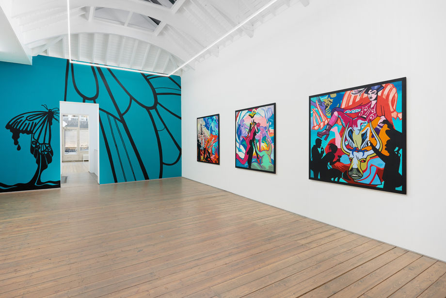 Victoria Lomasko: Cocoon, installation view, Edel Assanti, London, 2023. Photo: Tom Carter