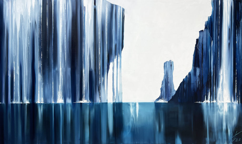 Marina Fedorova Waterfall, 2023 Oil on canvas 120 x 200 cm 47 1/4 x 78 3/4 in
