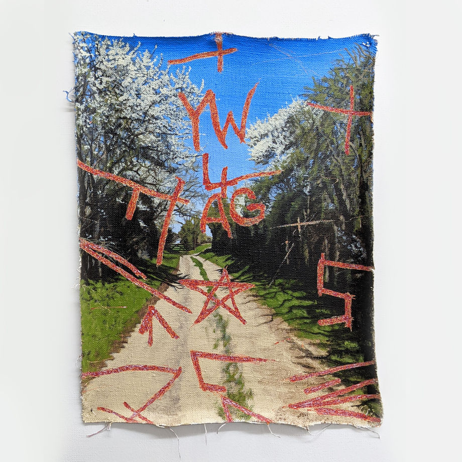 Ralph Anderson 'YW 4 AG' 2021, acrylic on linen, 46 x 36cm