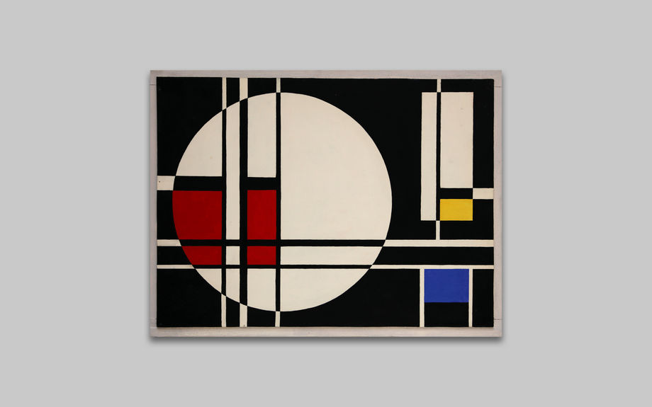 Composition nº 15, 1958, cm 45,5x60,5, olio su masonite