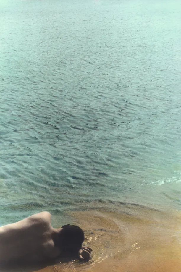 Youssef Nabil, Self-portrait with the Sea, Sardinia, 2005. Courtesy of the artist and Mariane Ibrahim.