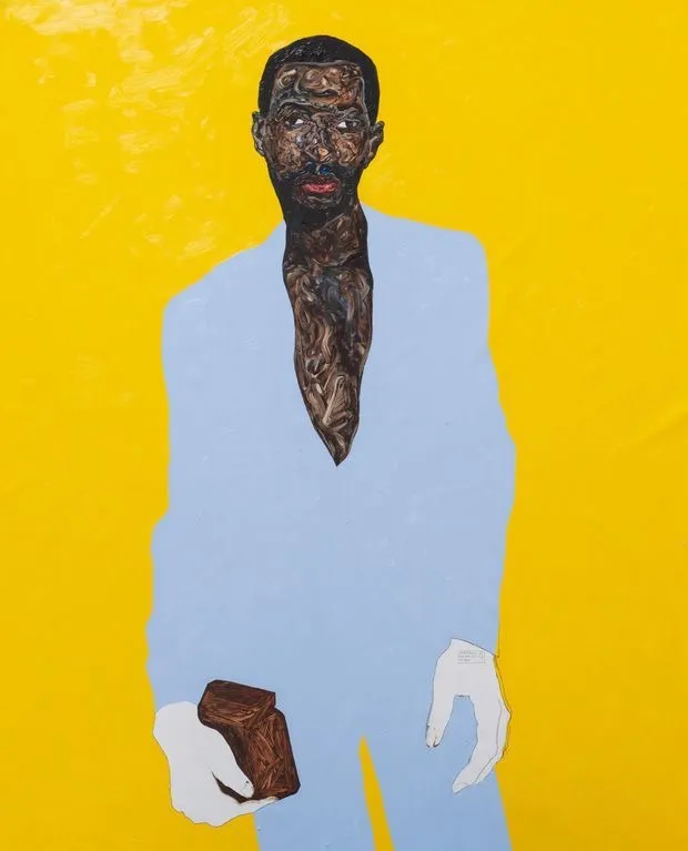 Amoako Boafo, Hudson in a Baby Blue Suit, 2019. Photo: Rubell Museum
