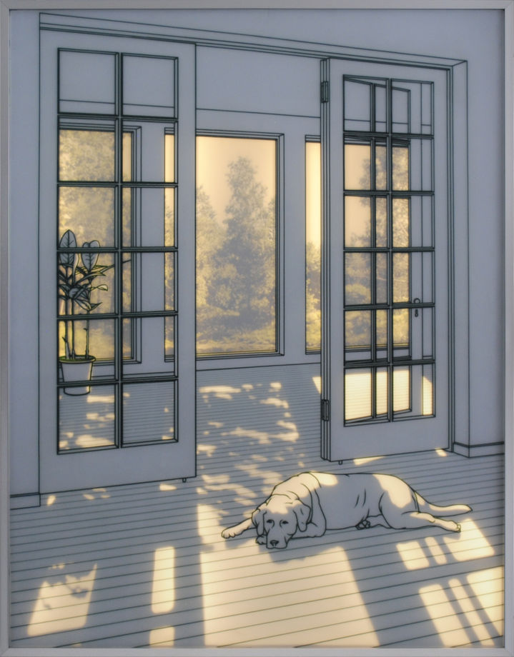 The Sunshine Room VIII | 2018 | Tempered Glass, Sandblast & LED Backlit | 102 x 80 x 4 cm (40 x 31.5 x 1.5 in)