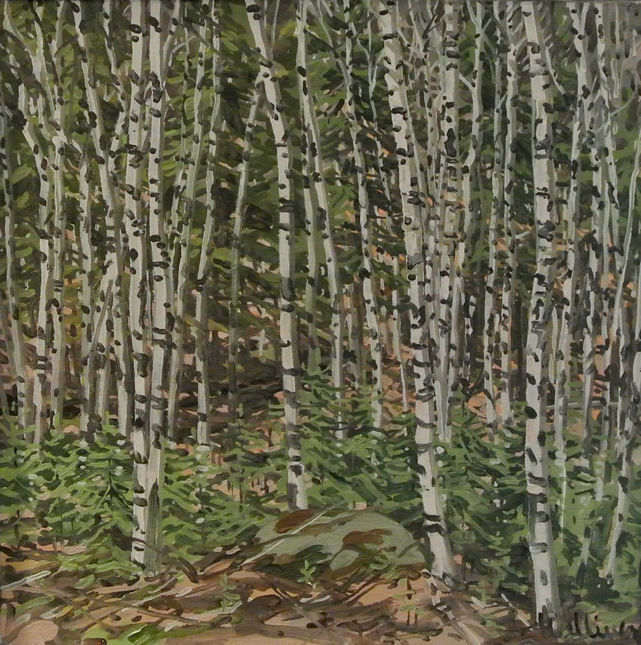 Study for Dense Forest, 1979, oil on canvas, 18 x 18 inches