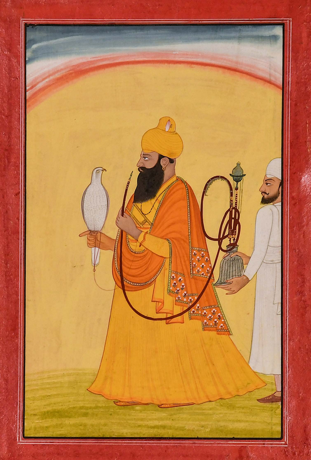 A NOBLEMAN HOLDING A HUNTING FALCON