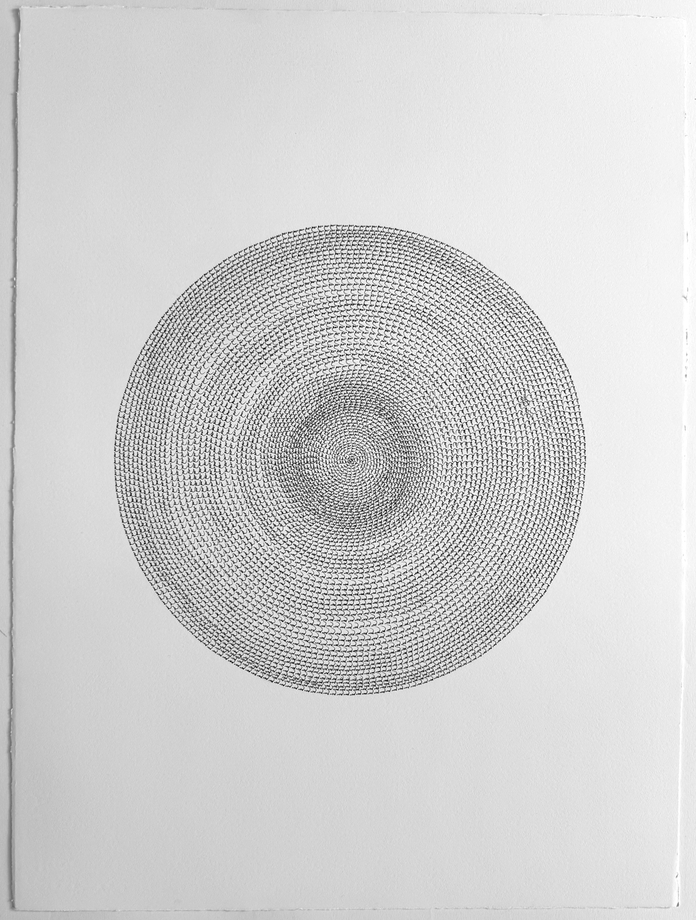 Tazeen Qayyum, Sama&rsquo; سمع (to hear), 2024,&nbsp;Archival ink on acid-free paper, 30 x 22 in (76.2 x 55.9 cm), QAYTA001