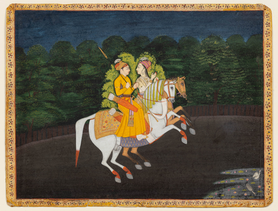 BAZ BAHADUR AND RUPMATI RIDING AT NIGHT