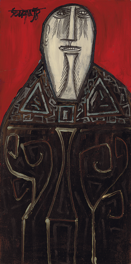 Francis Newton Souza, Untitled (Man), 1958, Oil on board, 48 x 24 in (121.9 x 61 cm), SOUFN092