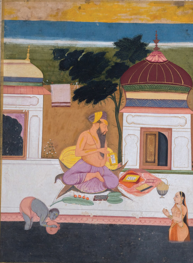 A MAHARISHI ON A TERRACE