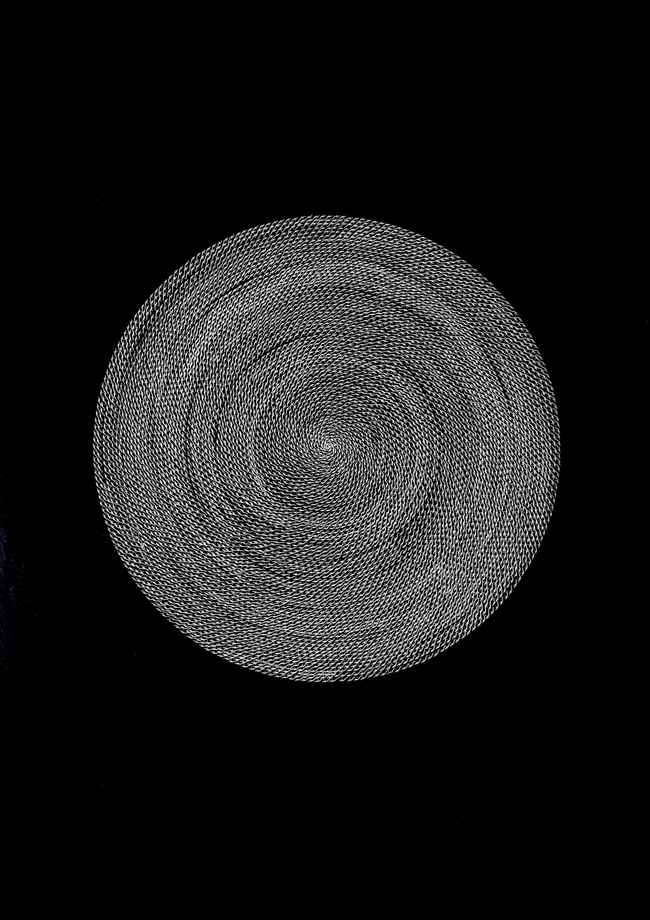 Tazeen Qayyum, Baṣar بصر (to see), 2024,&nbsp;Archival ink on acid-free paper, 27 x 20 in (68.6 x 50.8 cm), QAYTA002