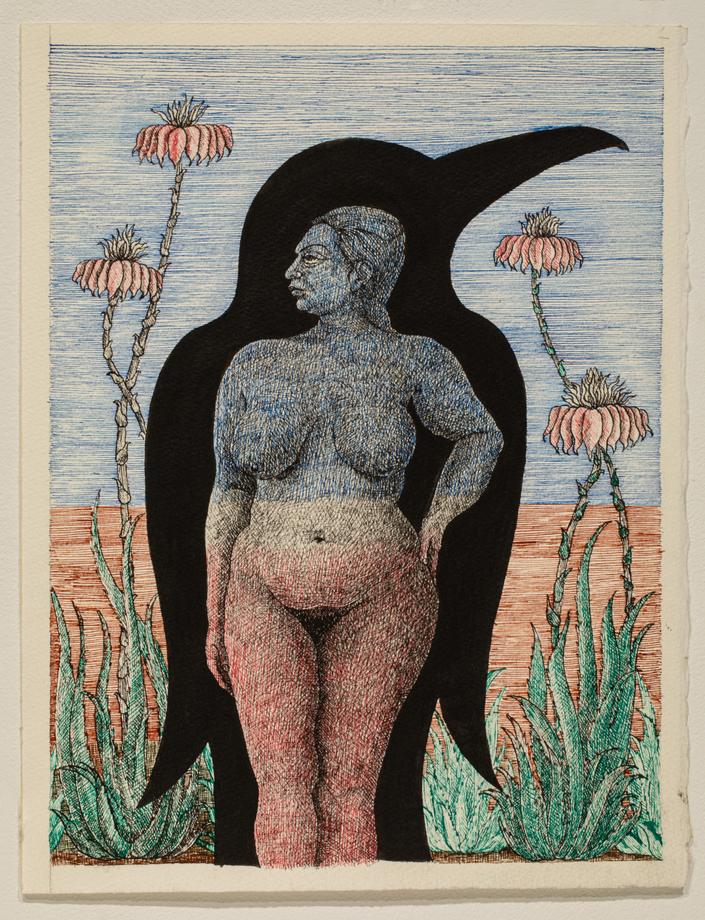 Hasnat Mehmood,&nbsp;Untitled (5), 2025, Graphite, pen and ink on Arches paper,&nbsp;14 &frac12; x 11 in (36.8 x 27.9 cm), MEHHA004