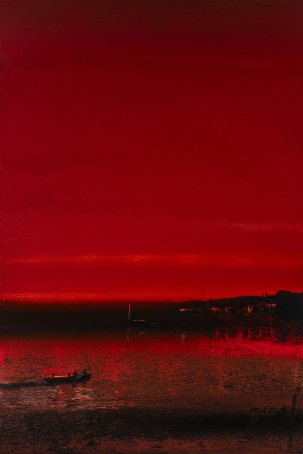 Paresh Maity, The Tranquillity, 2025, Oil and acrylic on canvas, 72 x 48 in (182.9 x 121.9 cm), MAIPA180