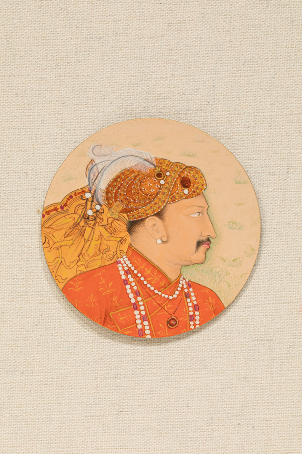 Hasnat Mehmood, Double Think (1), 2021,&nbsp;Gouache on wasli paper, 3 in diameter each (7.6 cm diameter each), MEHHA006