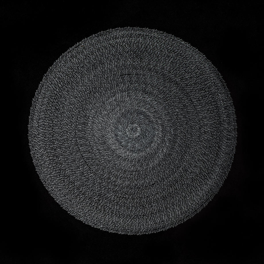 Tazeen Qayyum, Zan, Zendegi, Azadi (Woman, Life, Freedom), 2022,&nbsp;Archival ink on acid-free paper, 57 x 57 in (144.8 x 144.8 cm), QAYTA009