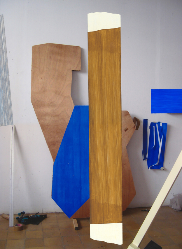 Pello Irazu, Family Resemblances 2, 2025. Acrylic paint on photograph, 15 3/4 x 11 3/4 inches.