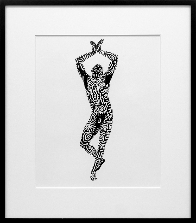 Tseng Kwong Chi, Bill T. Jones, 1983. Gelatin silver print, image: 18 7/8 x 15 3/8 inches, frame: 27 7/8 x 24 3/8 inches.