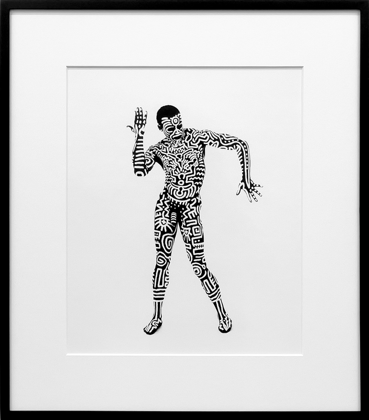 Tseng Kwong Chi, Bill T. Jones, 1983.&nbsp;Gelatin silver print, image: 18 7/8 x 15 3/8 inches, frame: 27 7/8 x 24 3/8 inches.